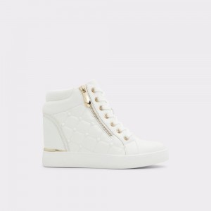 Aldo Ailannah High top sneaker - Wedge heel Donna Sneakers Bianche | QZMGNOT-17