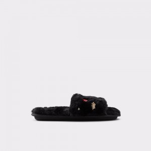 Aldo Alegrete Slippers Donna Pantofole Nere Oro | MAQISBW-03