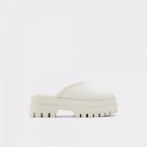 Aldo Biglease Platform Mule - Lug sole Donna Mocassini Bianche | OUZHGAB-37