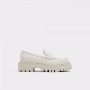 Aldo Bigstrut Loafer - Lug sole Donna Mocassini Bianche | MIZRAYH-79