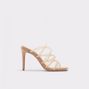 Aldo Brigette Strappy heeled sandal - Stiletto heel Donna Sandali Beige | LNKEZIH-46