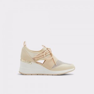 Aldo Chiara Sneaker - Wedge heel Donna Sneakers Beige | ZPFGJTO-02