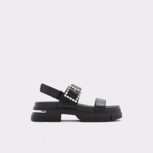 Aldo Corinne Flat sandal - Lug sole Donna Sandali Nere | DLXKCWV-40