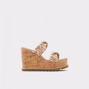 Aldo Corky Wedge sandal - Wedge heel Donna Sandali Beige | XKYOZDU-83