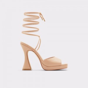Aldo Daphnee Heeled mule - Platform Donna Tacco A Blocco Beige | RNQMWUI-54