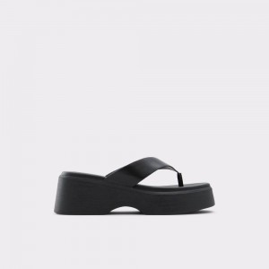Aldo Delphy Thong wedge sandal - Flatform Donna Sandali Nere | ULJQYHM-68