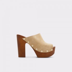 Aldo Drenania Heeled Mule - Platform Donna Scarpe Platform Beige | VBPRMCJ-81