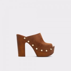 Aldo Drenania Heeled Mule - Platform Donna Scarpe Platform Marroni | VYDZHSQ-95