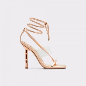 Aldo Elektra Strappy heeled sandal Donna Sandali Rosa Oro | ASVCJZW-50