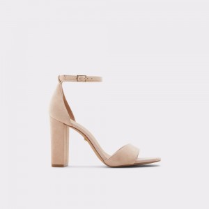 Aldo Enaegyn Ankle strap heeled sandal - Cup sole Donna Tacco A Blocco Beige | WYGZRFV-64