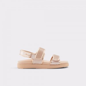 Aldo Eowiliwia Sling back flat sandal Donna Sandali Rosa Oro | HRCEDMF-86