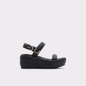 Aldo Eroellan Wedge sandal - Platform Donna Sandali Nere | KZFYCED-84