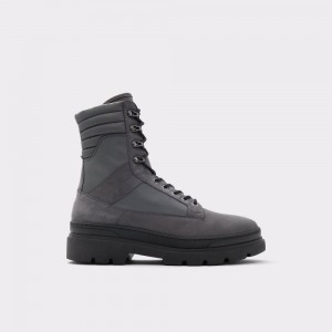 Aldo Field Lace-up boot - Lug sole Uomo Stivali Grigie Scuro | GKTUMQD-23