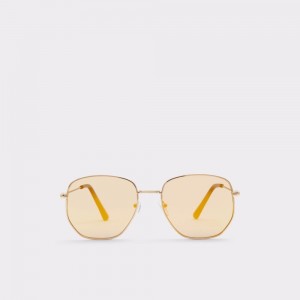Aldo Flarry Sunglasses Uomo Occhiali da Sole Oro | XIMRNBV-82