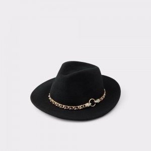 Aldo Follia Fedora Donna Cappelli Nere Oro | ZNTQOBV-83