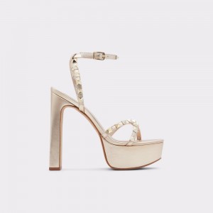Aldo Geegully Ankle strap heeled sandal - Plateforme Donna Scarpe Platform Oro | AOBHYCN-53
