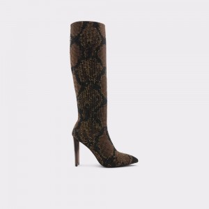 Aldo Gwenith Knee-high boot - Block heel Donna Stivali Marroni | YCHBDFZ-16