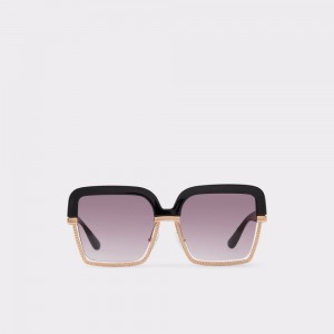 Aldo Halaeraen Sunglasses Donna Occhiali da Sole Nere Oro | QYGSRBD-35