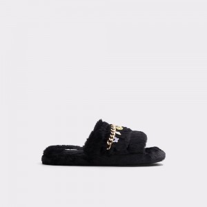 Aldo Jennanalia Slippers Donna Pantofole Nere Oro | VLCIXUW-83
