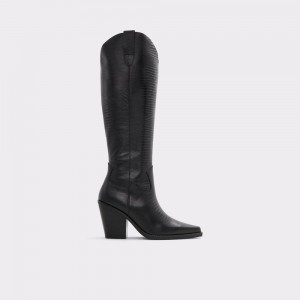 Aldo Nevada Western knee-hign boot Donna Stivali Nere | PHXBGWD-48