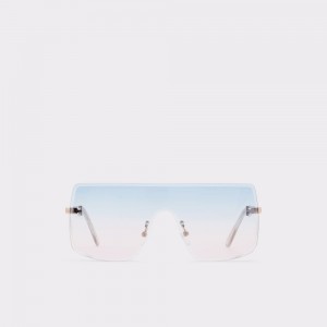 Aldo Ocorenna Shield sunglasses Donna Occhiali da Sole Blu Chiaro | TKNPAWU-92