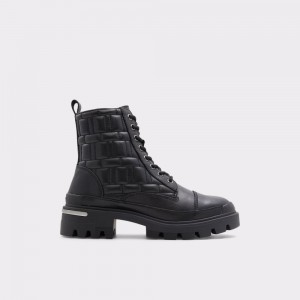 Aldo Quilt Combat boots - Lug sole Donna Stivali da combattimento Nere | GSMWJZT-41