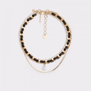 Aldo Ragar Necklace Donna Collane Nere Oro | XRGWTVC-71