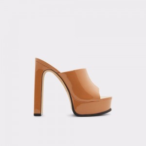 Aldo Savilla Heeled mule - Plateforme Donna Scarpe Platform Beige Scuro | WYHBPDS-39
