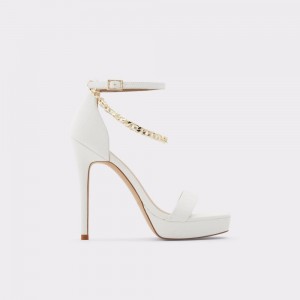 Aldo Scarlettchain Heeled sandal - Stiletto heel Donna Scarpe Platform Bianche | TFEYLAU-02