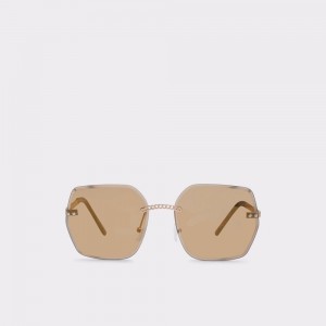 Aldo Yeranna Rectangle sunglasses Donna Occhiali da Sole Marroni | IRDXAWV-17